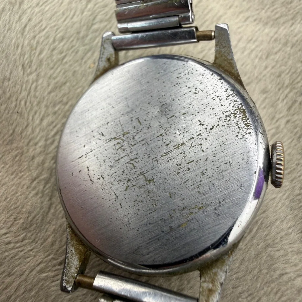 Vintage Medina Watch Military Silver Tone Unique Band‎ UNTESTED 9
